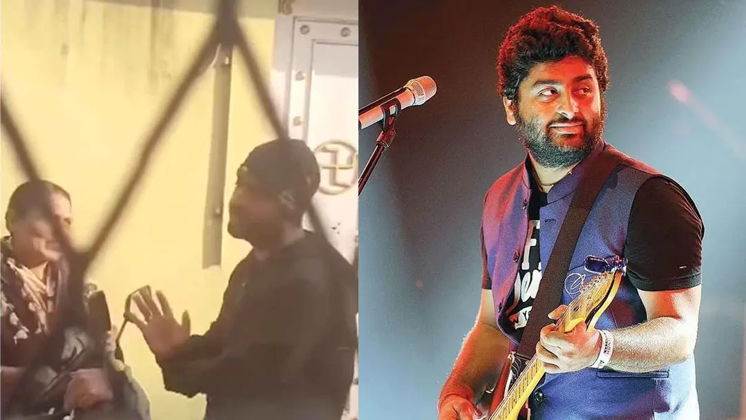 পথিককে রাস্তা চেনাচ্ছেন অরিজিৎ সিং