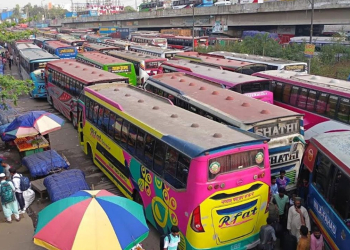 চন্দ্রা টার্মিনালে যানবাহনের জটলা, ৮ কিলোমিটারে ধীরগতি