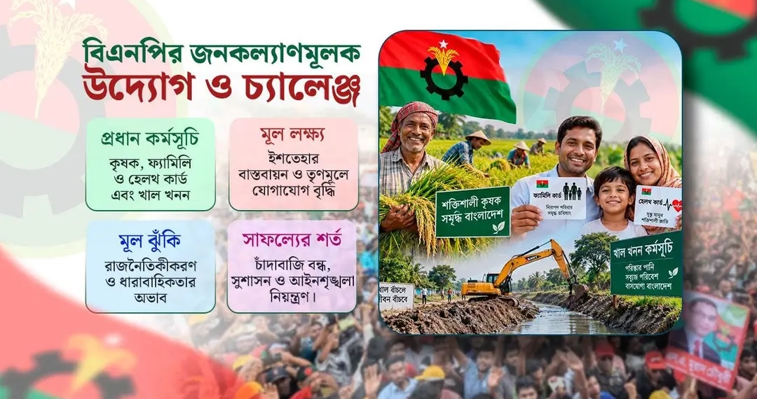 জনকল্যাণমূলক কর্মসূচিতে কতটা সফল বিএনপি?