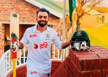 প্রথম বাংলাদেশি হিসেবে বিদেশের মাটিতে ট্রিপল সেঞ্চুরি হৃদয়ের